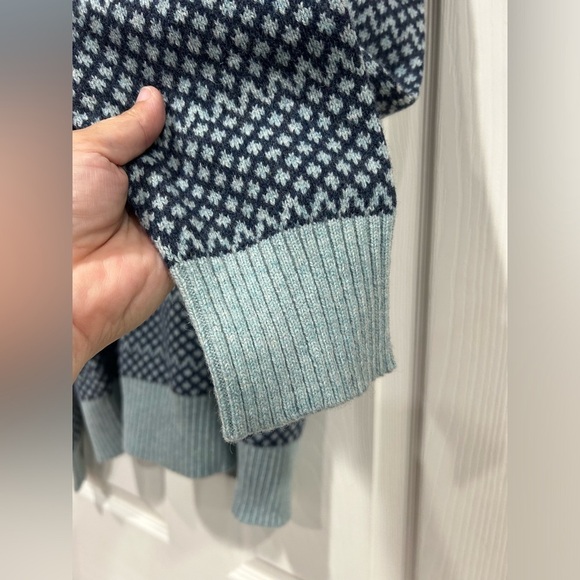 Patagonia Women's L Large Recycled Wool-Blend Crewneck Sweater Blue NWT Cozy - Picture 4 of 9